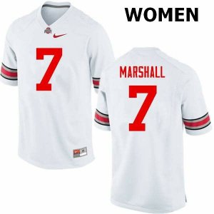 Women's Ohio State Buckeyes #7 Jalin Marshall White Nike NCAA College Football Jersey On Sale IUU1644QO